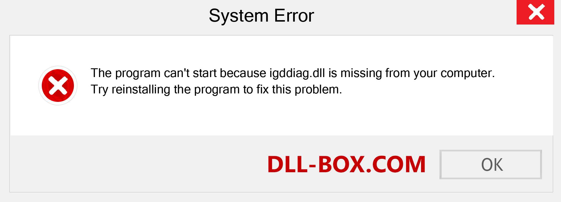  igddiag.dll file is missing?. Download for Windows 7, 8, 10 - Fix  igddiag dll Missing Error on Windows, photos, images